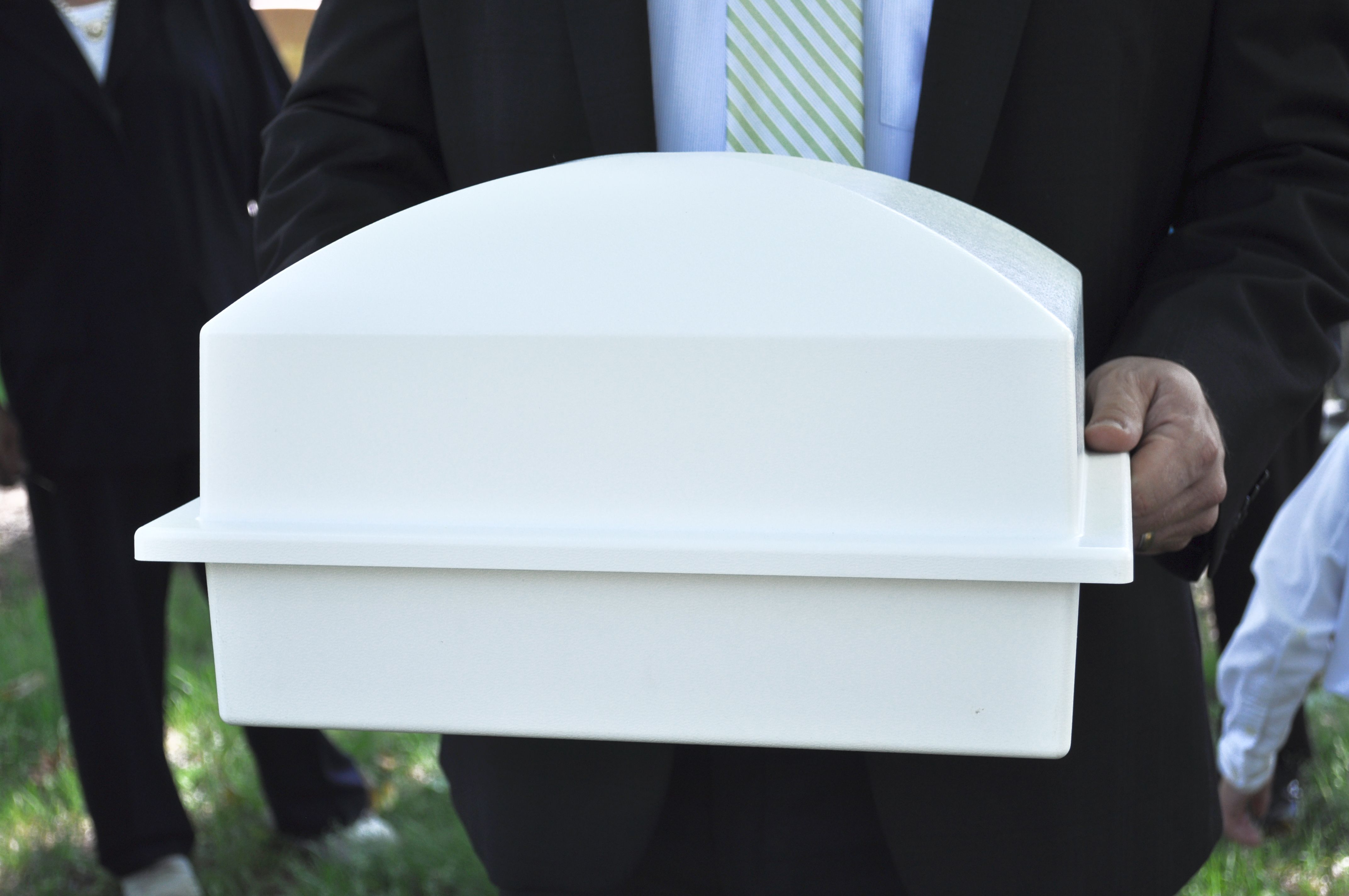 Single Burial Vault - White