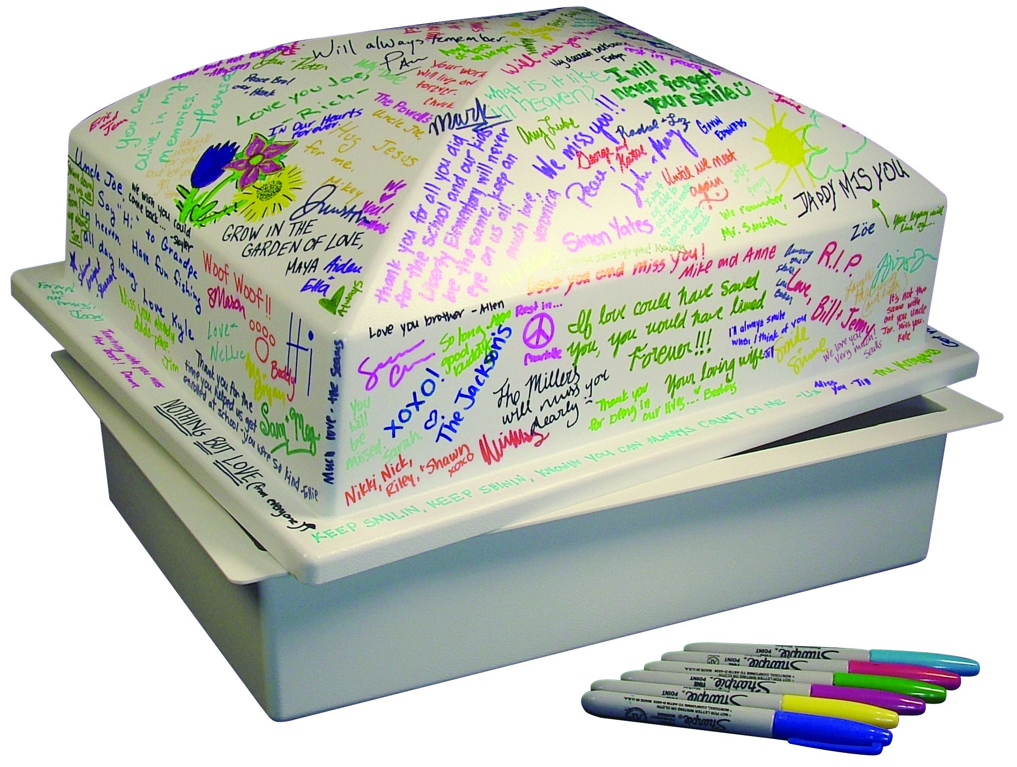 Single Burial Vault - White