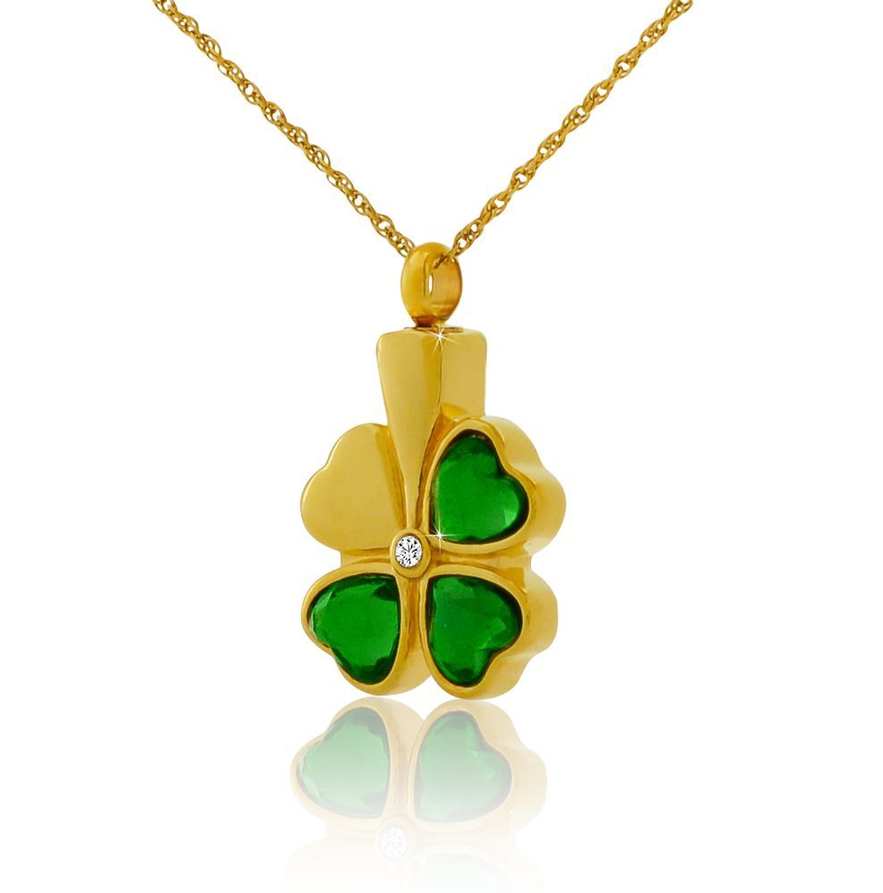 Celtic Shamrock Solid Gold Keepsake