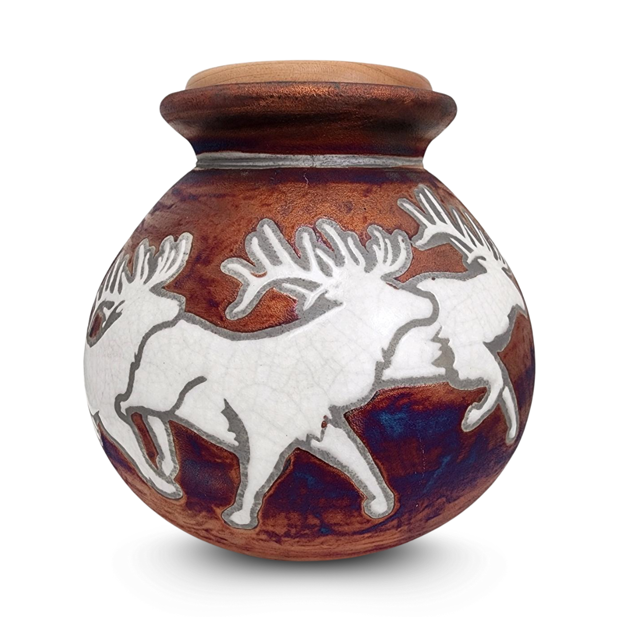 Thundering Deer Raku 