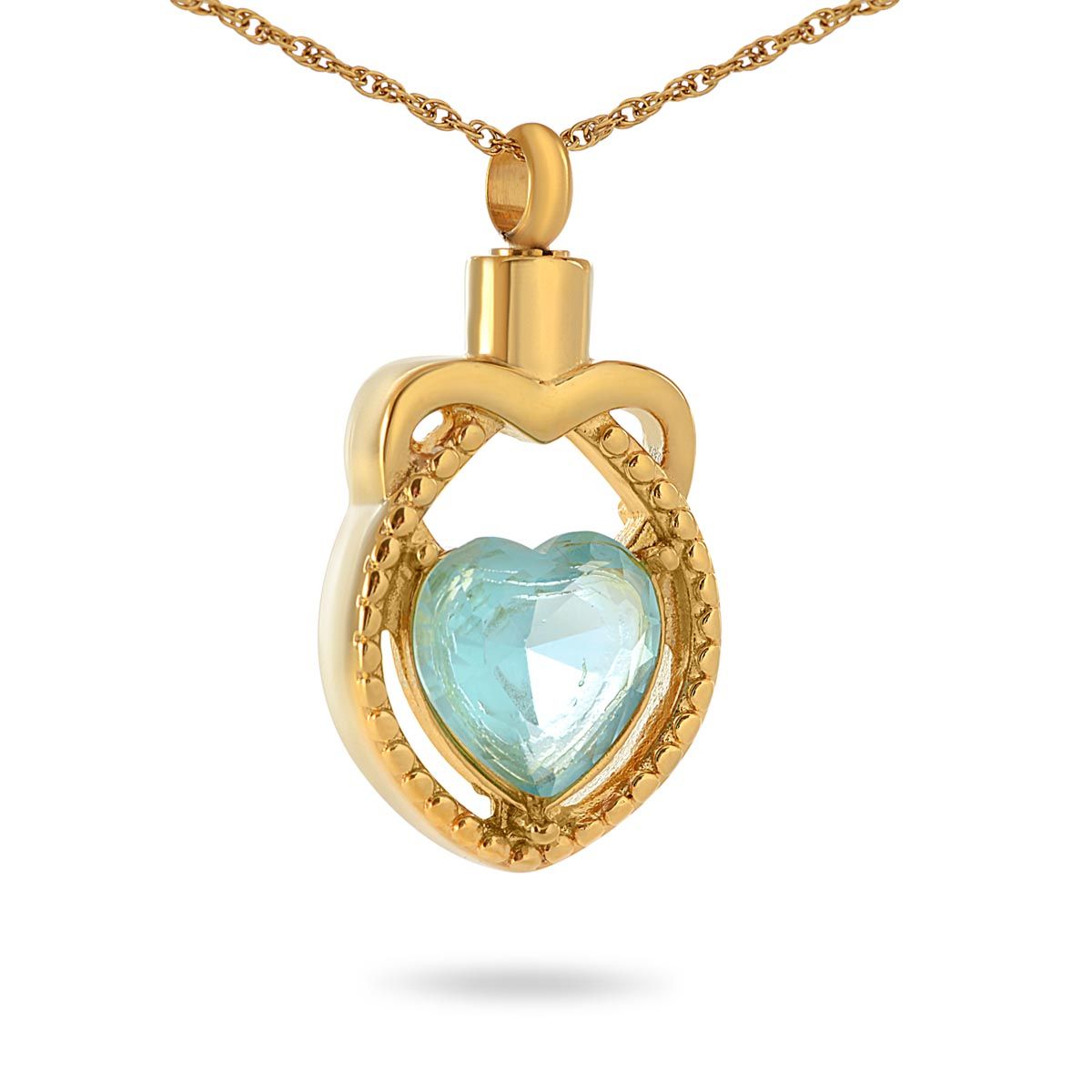 Gold Ocean Heart Pendant