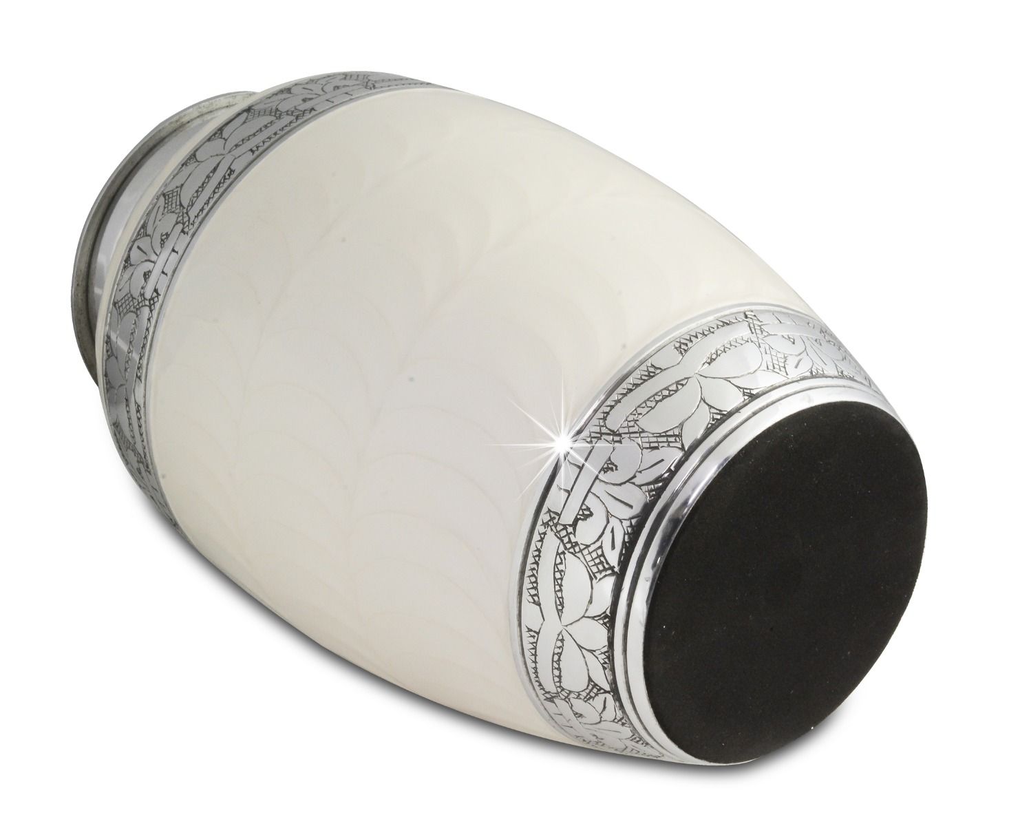 Shimmering Ivory Aluminum Urn