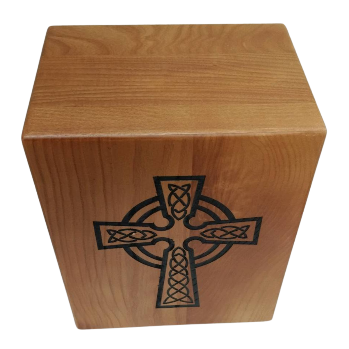 Celtic Cross Wooden Urn