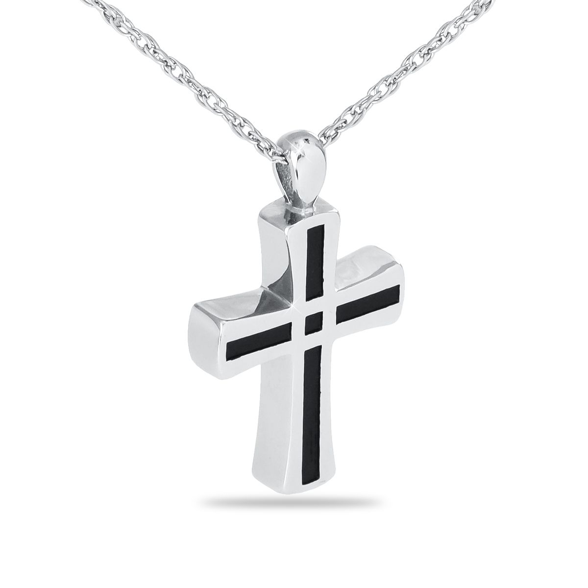 Men's Cross Chain Link Steel Keepsake