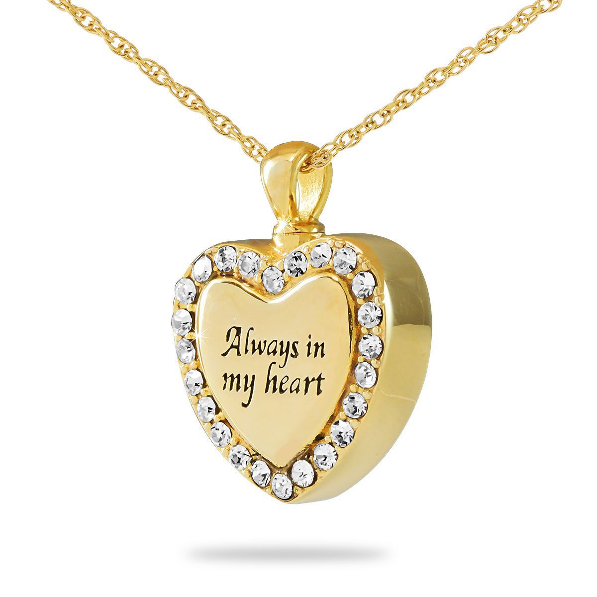 Always in My Heart Fancy Steel Gold Keepsake