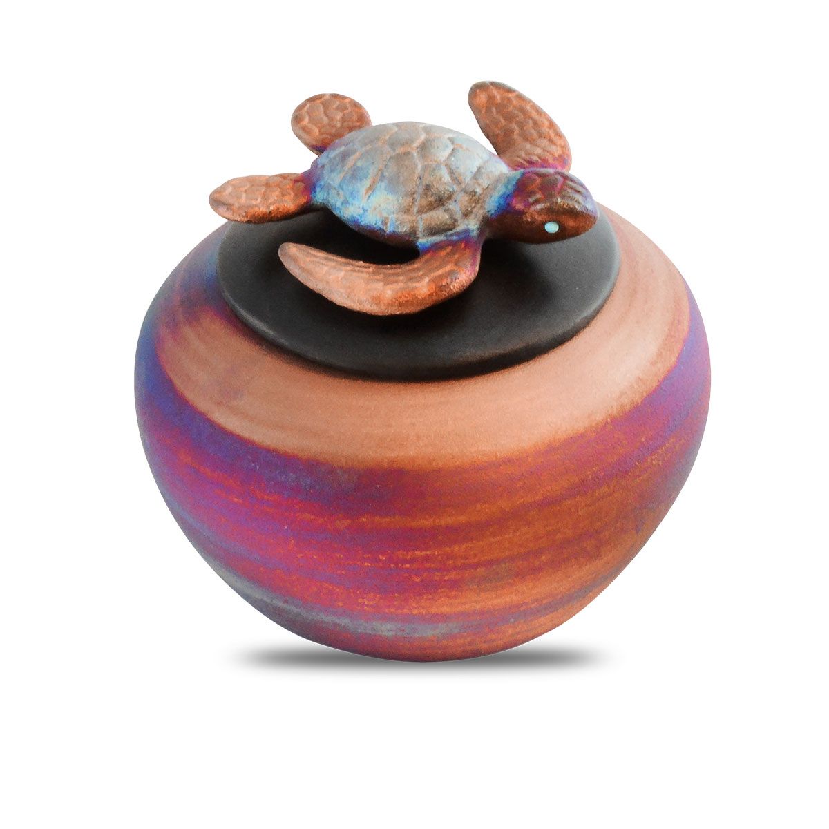 Baby Turtle Raku Keepsake