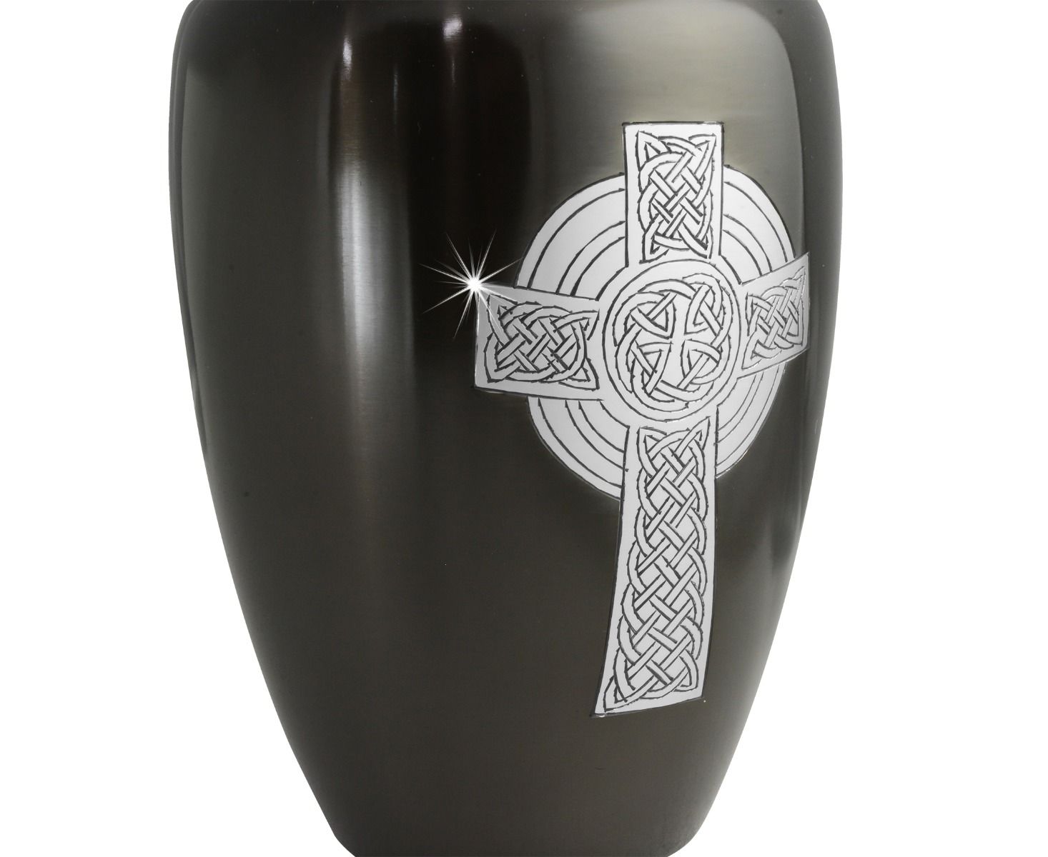 Timeless Celtic Cross Brass Urn