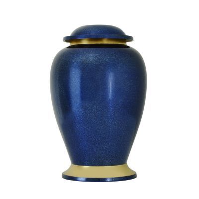 Gleaming Blue Urn