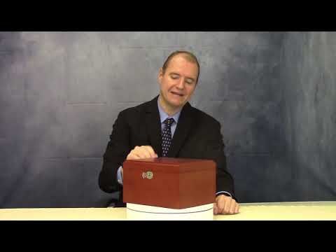 Locking Dark Wood Urn