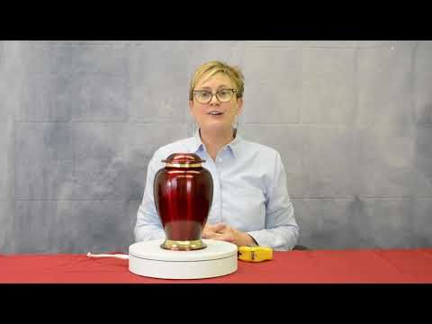 Gleaming Red Brass Urn