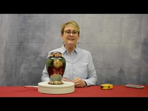 Gleaming Rose Brass Urn