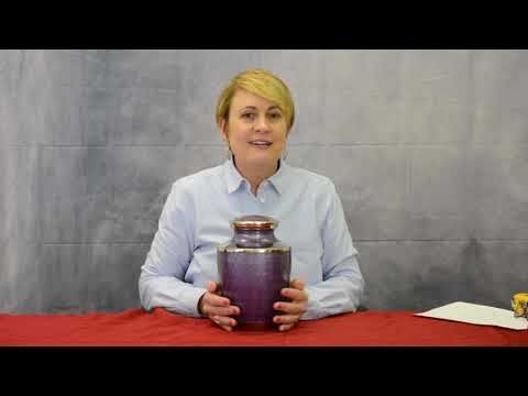 Purple Plain Adult Brass Urn