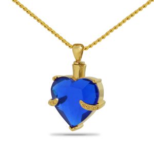 Ship-Now-14K-Aqua-Blue-Pendant-Solid-Gold-Crystal-Keepsake