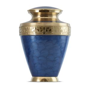 Blue-Floral-Brass-Urn