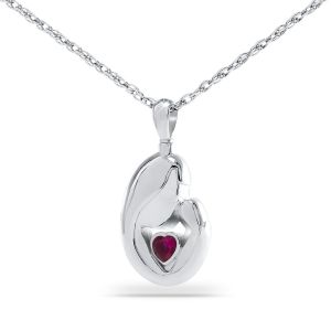Mother's-Love-Red-Stone-Silver-Keepsake