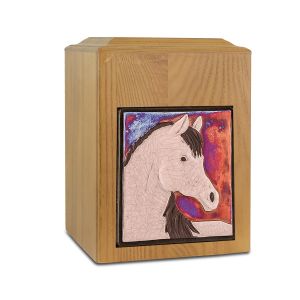 Raku-Wood-Horse-Cremation-Urn