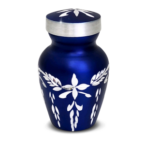 Adult Blue Shimmer Diamond Cut Keepsake