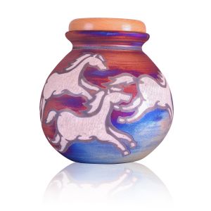 Celestial-Horses-Raku-Urn