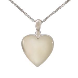 Mother of Pearl Heart Steel Keepsake