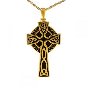 Celtic Cross Pendant Gold Steel Keepsake