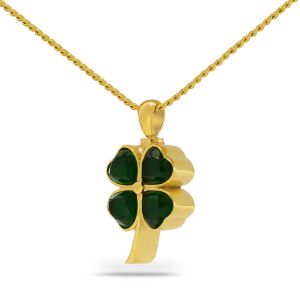Clover-Shamrock-Gold-Steel-Keepsake