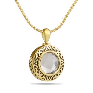 April White Gold Steel Keepsake