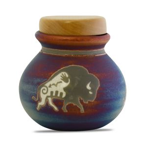 Bison-Raku-Ceramic-Keepsake