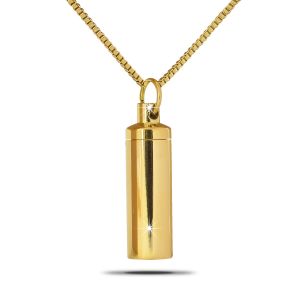 Gold-Steel-Cylinder-Jewelry-Urn