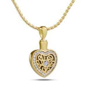June w/ Alexandrite Gold Plated Steel Keepsake
