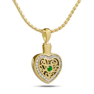 May w/ Emerald Gold Steel Keepsake