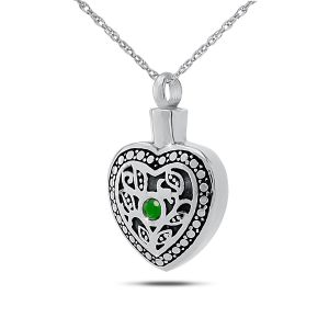 May w/ Emerald Sterling Silver Keepsake
