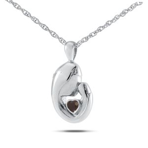 July w/ Ruby Stainless Steel Keepsake