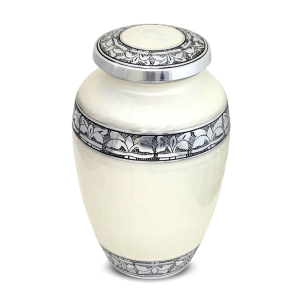 Shimmering-Ivory-Aluminum-Urn