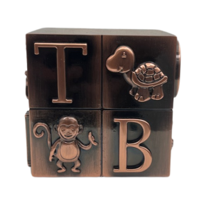 Bronze Infant Block Urn -Slightly Flawed