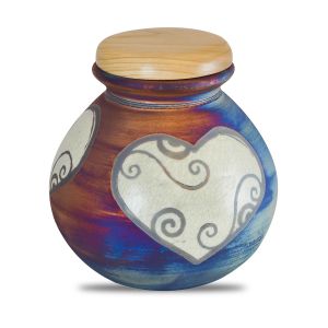 Heart-Raku-Urn