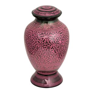 Full Sized Pink Etched Urn