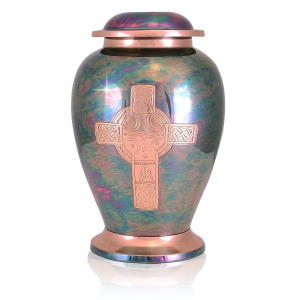 Gleaming-Cross-Brass-Urn