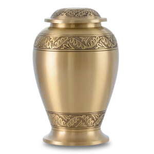Gleaming-Feather-Brass-Urn