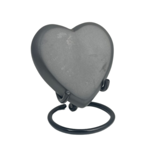 Grey Steel Heart Keepsake