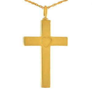 Heart-In-a-Cross-Gold-Steel-Keepsake