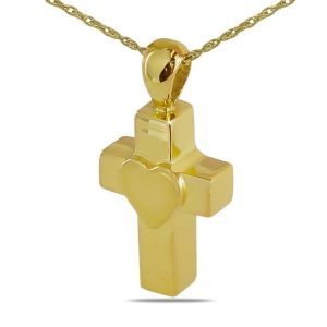 Heart-on-a-Cross-Gold-Steel-Keepsake