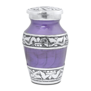 Lavender Silver Horizon Keepsake Urn