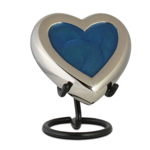 Loving Heart Blue Keepsake – Pewter