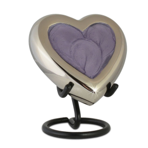 Loving Heart Purple Keepsake – Pewter
