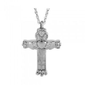 Silver-Claddagh-Cross-Pendant-Urn