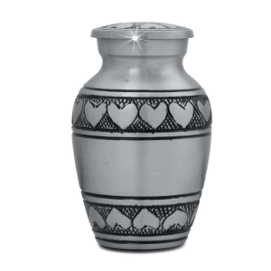 Silver Hearts Keepsake Urn