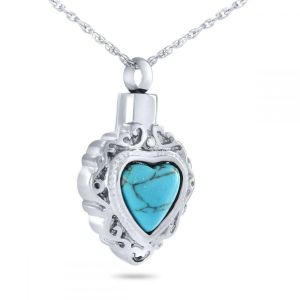 Turquoise-Heart-Stone-Silver-Pendant-Urn