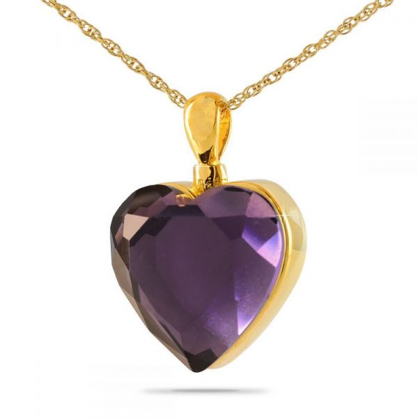 Purple Simple Gold Steel Keepsake