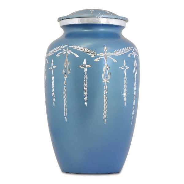 Blain Blue Aluminum Urn