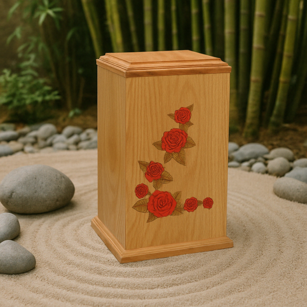 Blossom Embrace Oak Urn